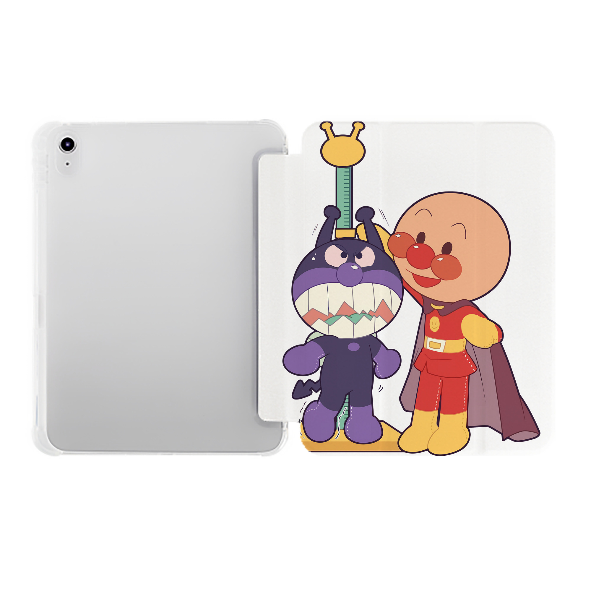 （画像用） アンパンマン Anpanman IPad ケース ペン収納付き 三つ折りスタンド PUレザー×シリコン 対応機種9.5/10.5/10.9インチ